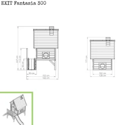 EXIT Holzspielhaus Fantasia 300, natur