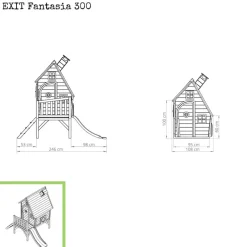 EXIT Holzspielhaus Fantasia 300, natur