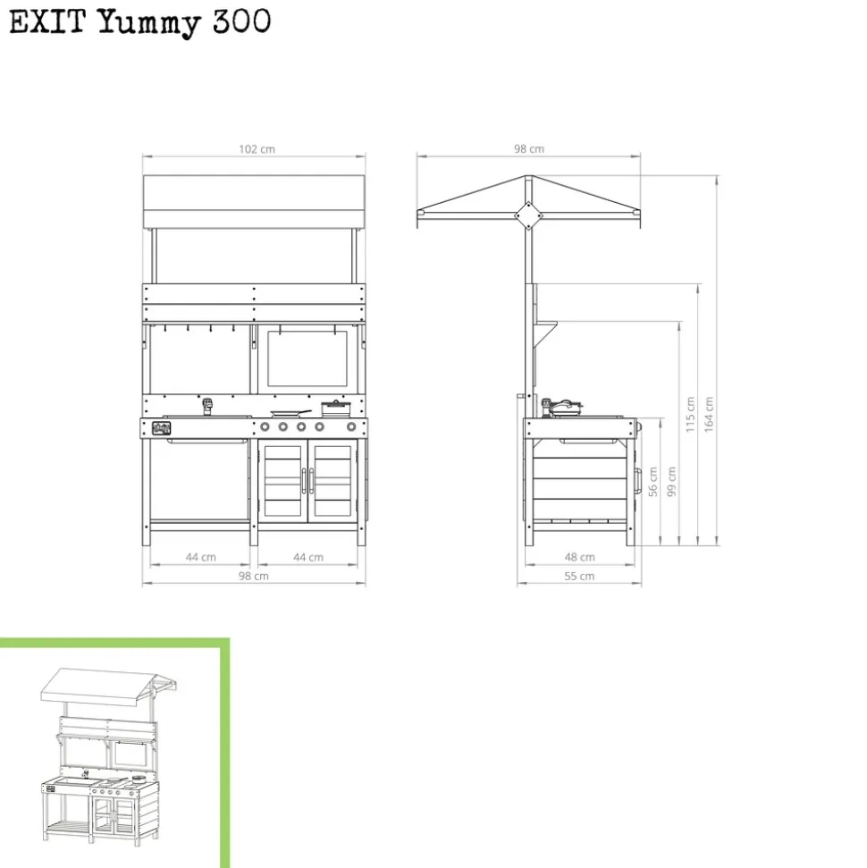 EXIT Outdoor-Holzspielküche Yummy 300