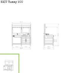 EXIT Outdoor-Holzspielküche Yummy 200