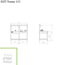 EXIT Outdoor-Holzspielküche Yummy 100