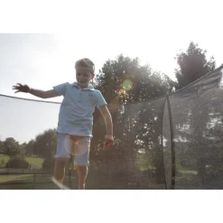 EXIT Silhouette Bodentrampolin ø305cm mit Sicherheitsnetz - rosa