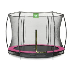 EXIT Silhouette Bodentrampolin ø305cm mit Sicherheitsnetz - rosa