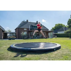 EXIT Silhouette sports Bodentrampolin ø366cm - schwarz