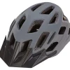 Fahrradhelm, stoßfeste Hartschaum-Innenschale,mit LED-Licht und Reflektionsstreifen, Größe: 58-61 cm, Farbe: grau