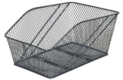 Fahrradkorb XXL, für Gepäckträger, engmaschig Wadengitter, feste Montage, inkl.Befestigungsmaterial, schwarz