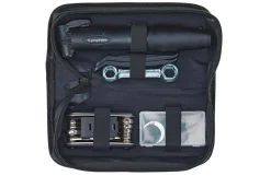 Fahrrad Reparatur-Set, mit Minipumpe, mit Klettverschluss- Rahmenhalterung