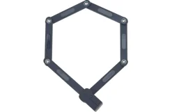 Faltschloss, mit Fingerabdrucksensor, mit Zahlenwalze , inkl. Halt, Schwarz, Länge 80 cm