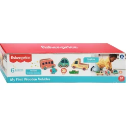 Fisher-Price - Holz-Fahrzeuge 3 Stück + Tiere Holzspielzeug Kleinkinder
