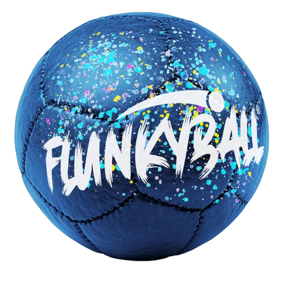 Flunkyball Ball 15cm dunkelblau weiß Outdoor Spielball Freizeit Zubehör Festival