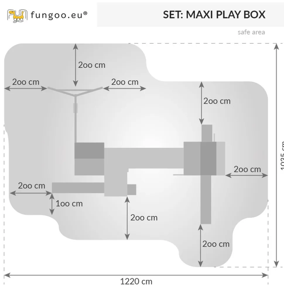 FUNGOO MAXI SET Spielturm Klettergerüst PLAY BOX