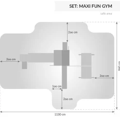 FUNGOO MAXI SET Spielturm Klettergerüst FUN GYM