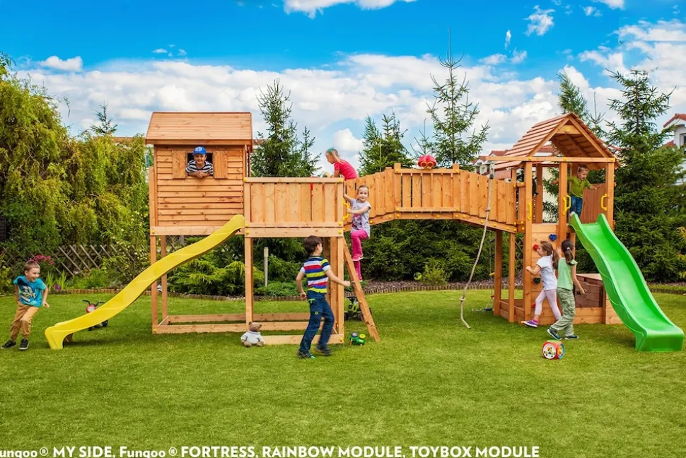 FUNGOO MAXI SET Spielturm Klettergerüst SIZED PLAZA