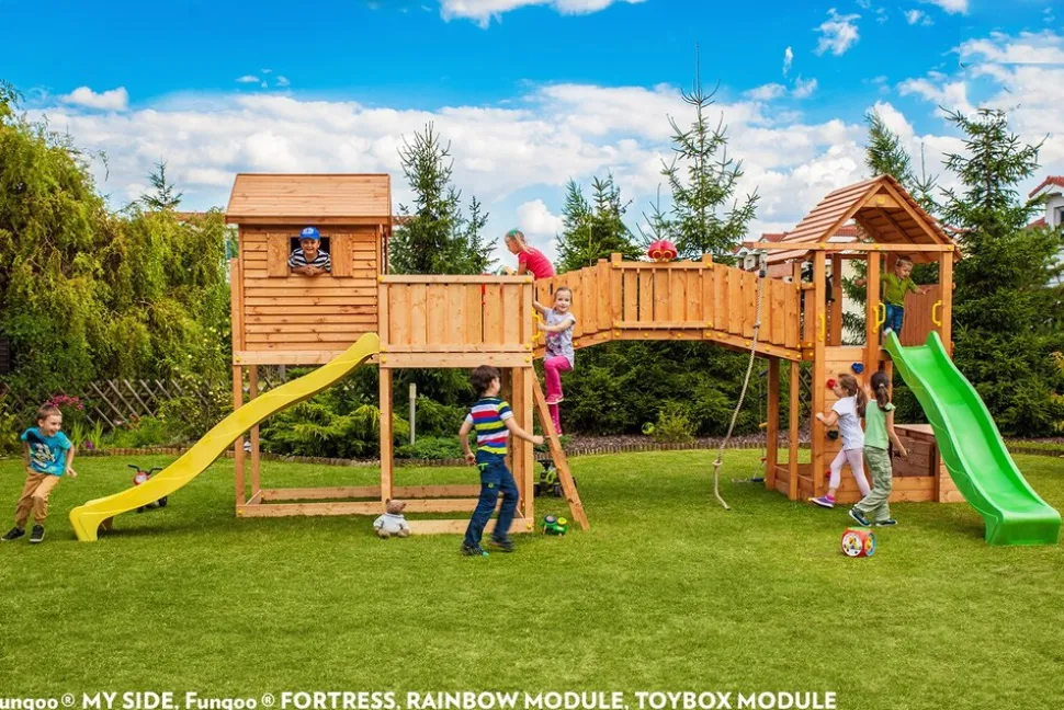 FUNGOO MAXI SET Spielturm Klettergerüst SIZED PLAZA