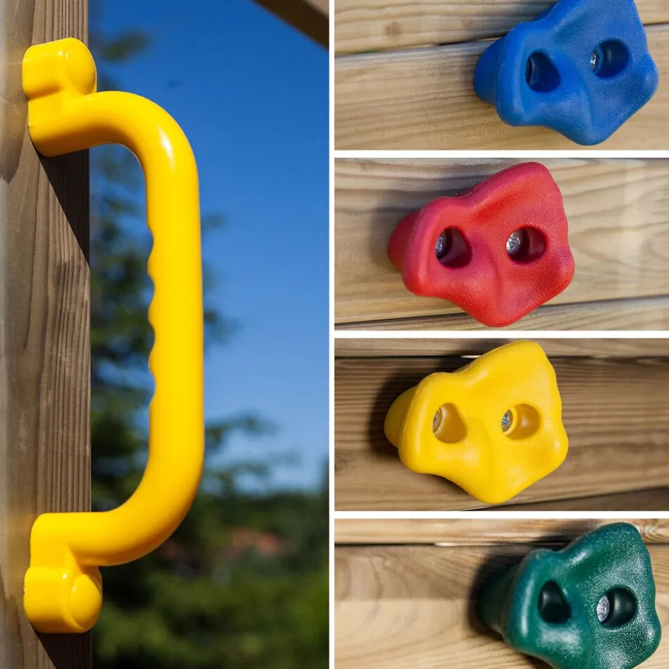 FUNGOO Spielturm CAROL3 Klettergerüst mit Schaukel u. Rutsche in versch. Farben