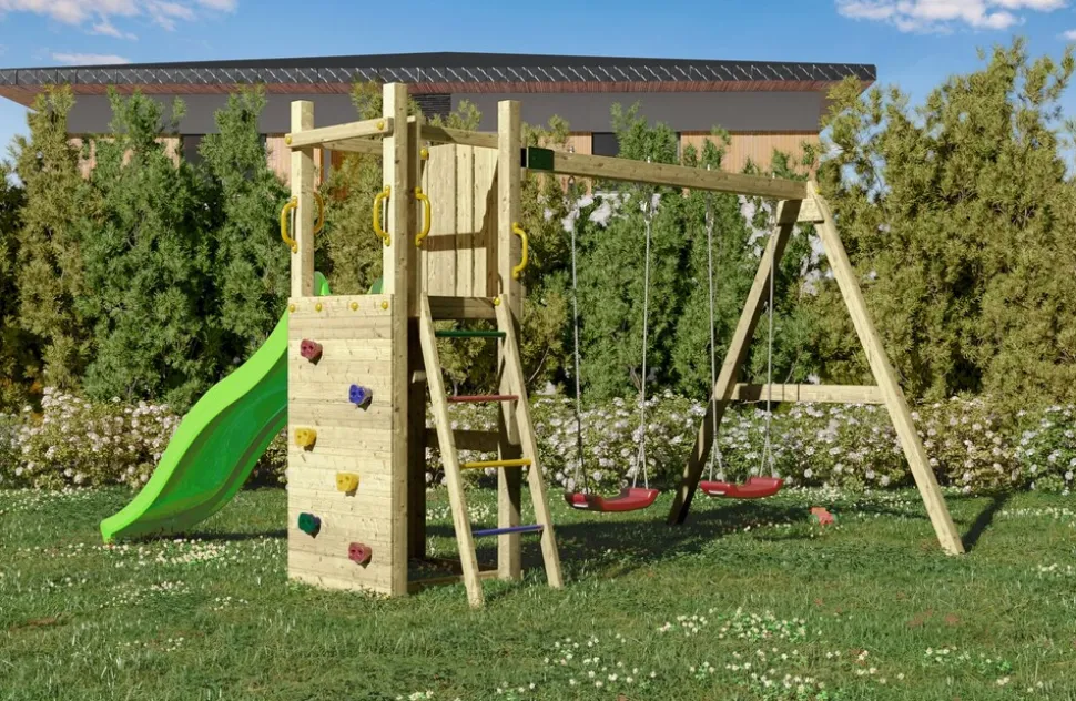FUNGOO Spielturm FUNNY3 mit Sandkasten Rutsche und versch. Ausführungen