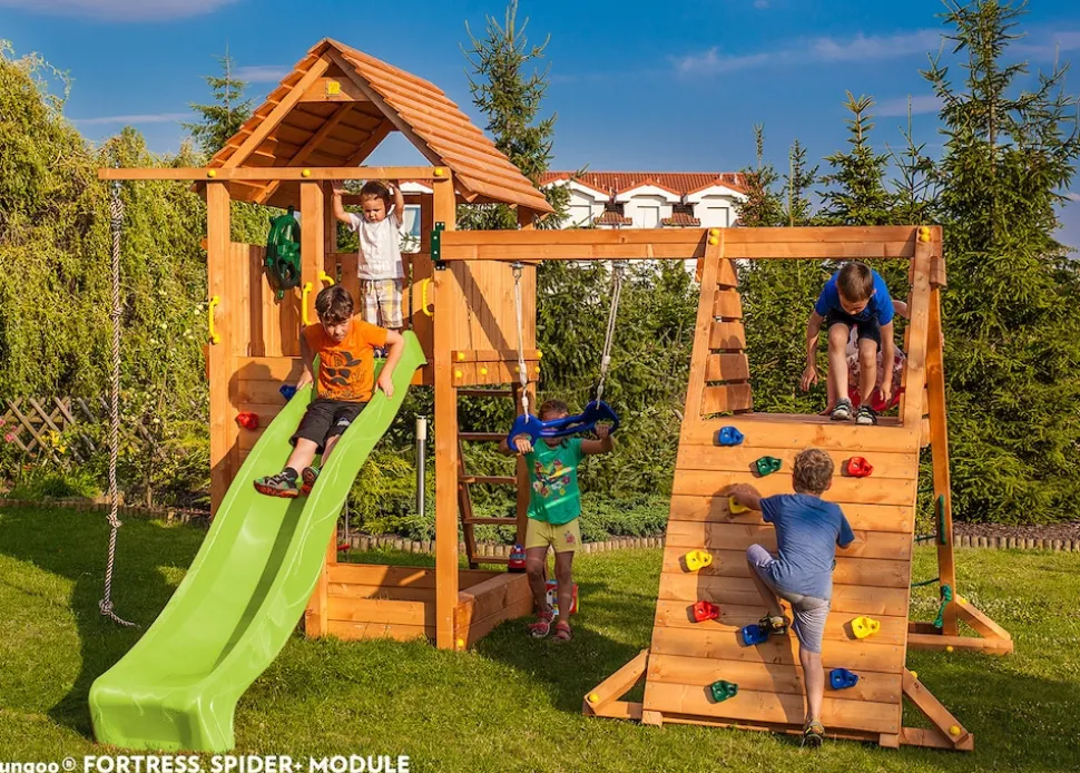 FUNGOO Spielturm Klettergerüst FORTRESS Spider+