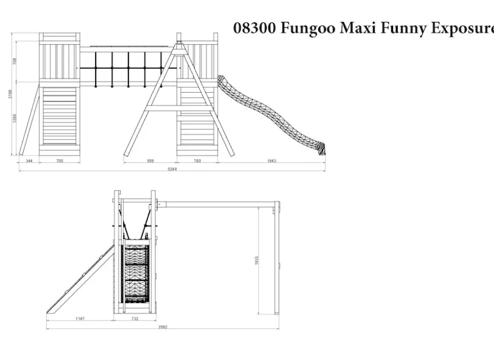 FUNGOO Spielturm Klettergerüst Maxi Funny Exposure