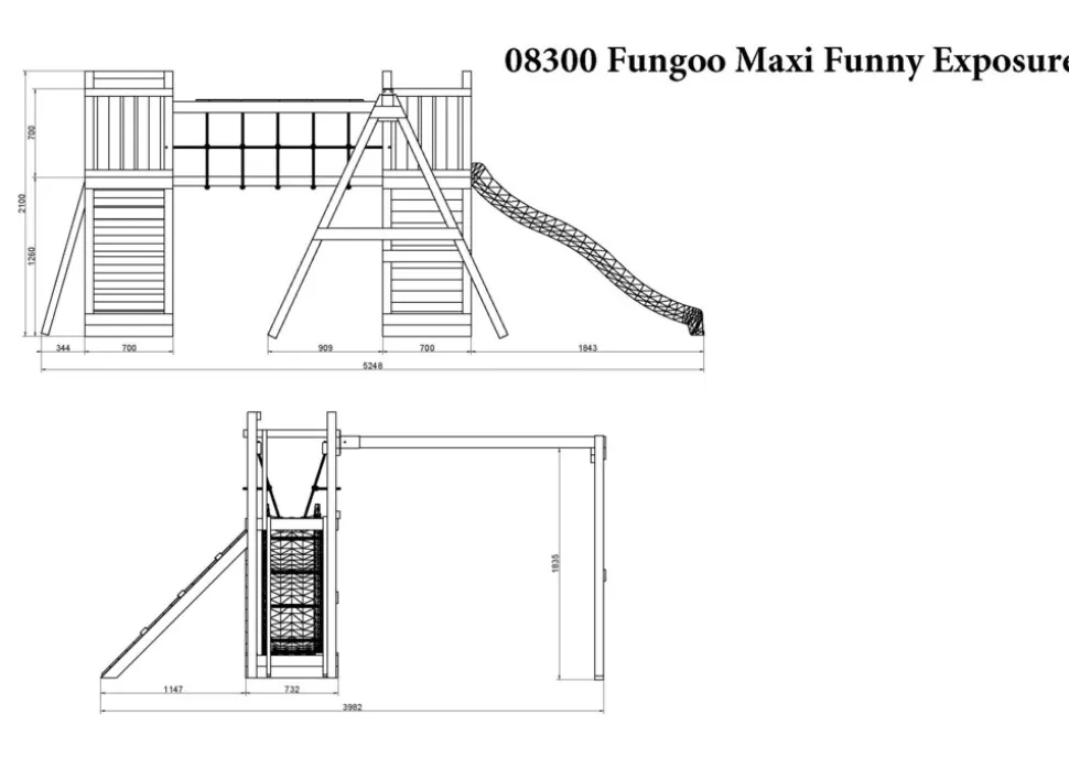 FUNGOO Spielturm Klettergerüst Maxi Funny Exposure