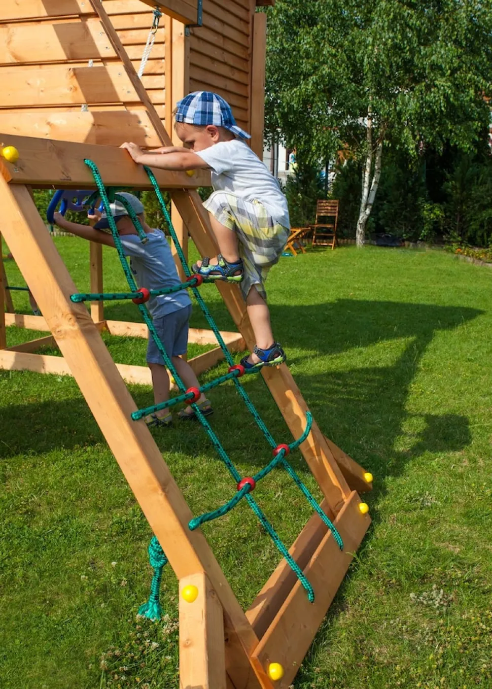 FUNGOO Spielturm Klettergerüst My_SPACE_XL in versch. Ausführungen Spielplatz Holzschaukel