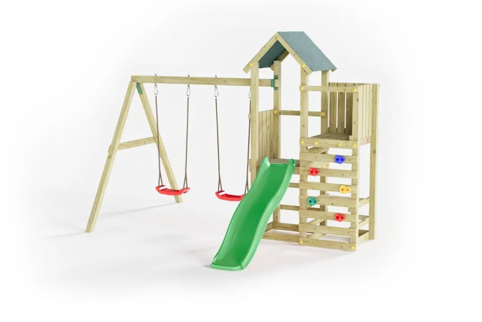 FUNGOO Spielturm Klettergerüst Chester mit Schaukel & Rutsche