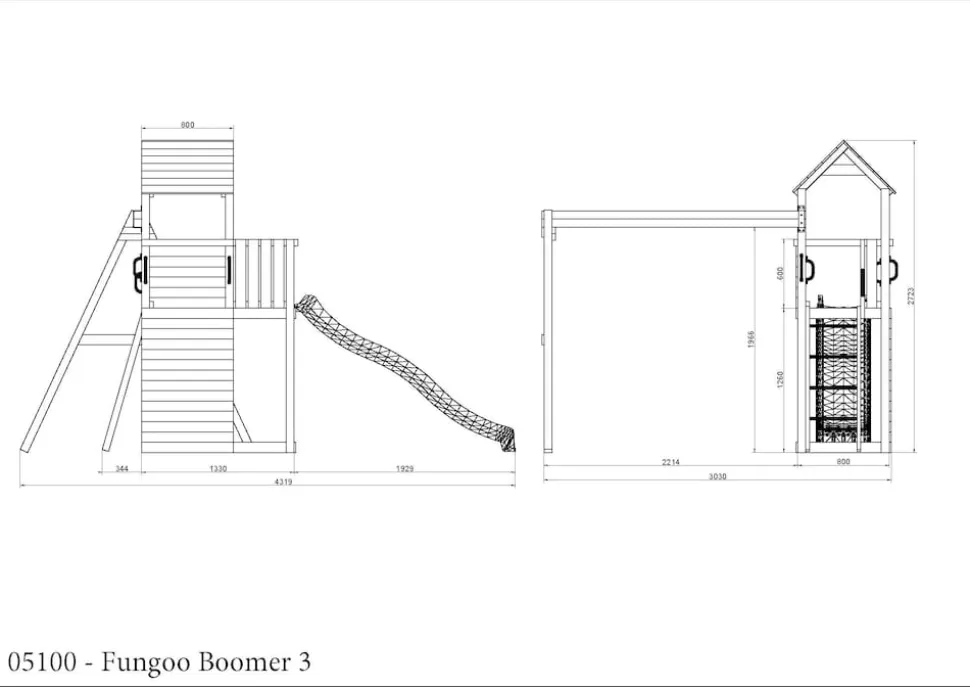FUNGOO Spielturm Klettergerüst Boomer3 KDI