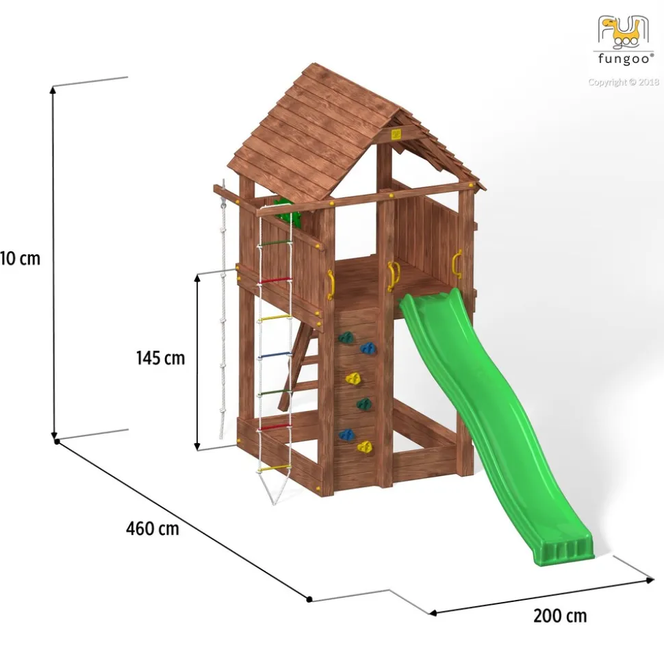 FUNGOO Spielturm Klettergerüst FORTRESS
