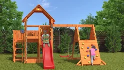 FUNGOO Spielturm Klettergerüst BIG LEADER SPIDER RED