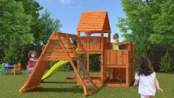 FUNGOO Spielturm Klettergerüst BIG LEADER SPIDER RED