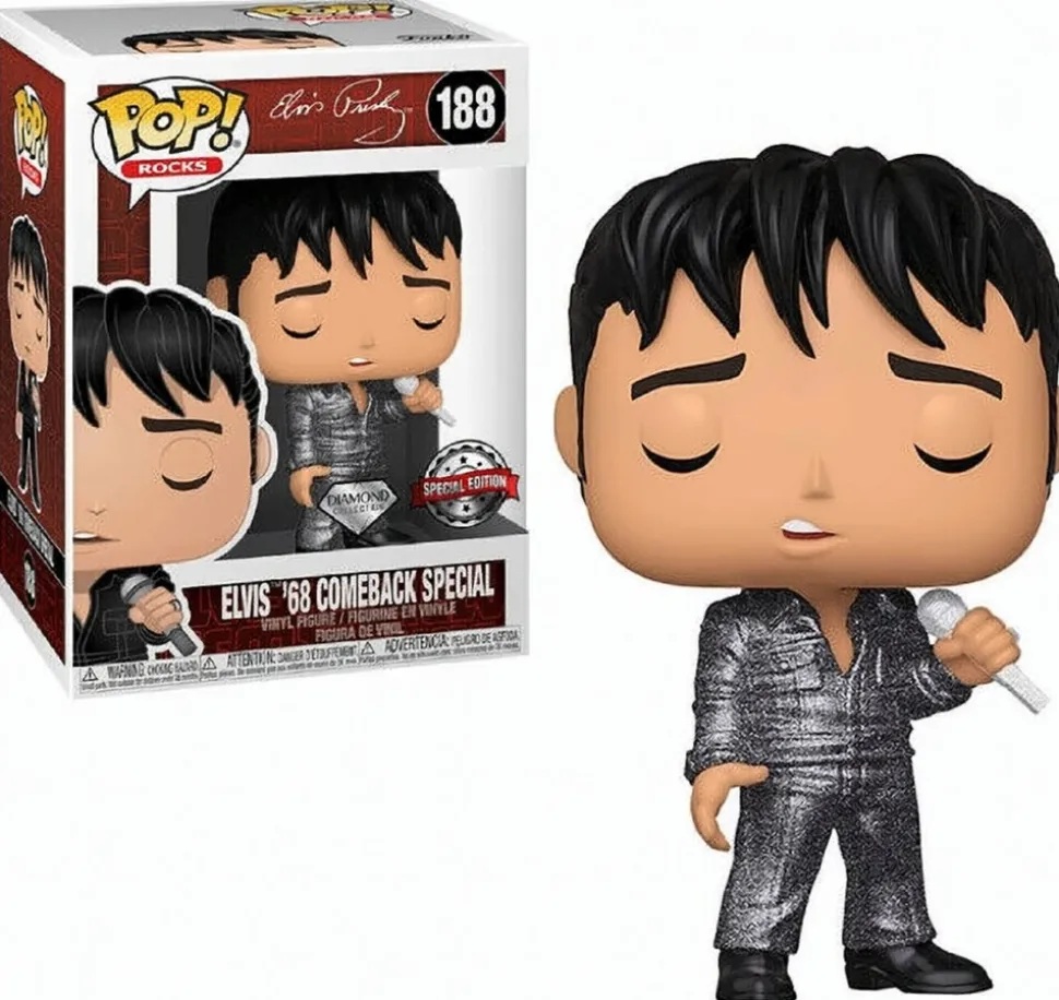 Funko Pop - Elvis Presley 1968 Comeback Special Diamond Glitter