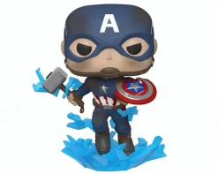 Funko POP - Marvel: Endgame - Captain America mit Broken Shield und Mjolnir
