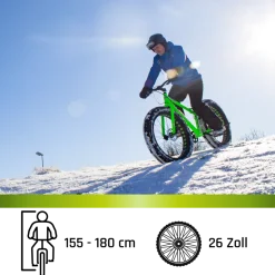Galano Fatman 4.0 Fatbike 26 Zoll für Herren und Damen ab 155 cm Fahrrad Mountainbike Hardtail 7 Gang MTB