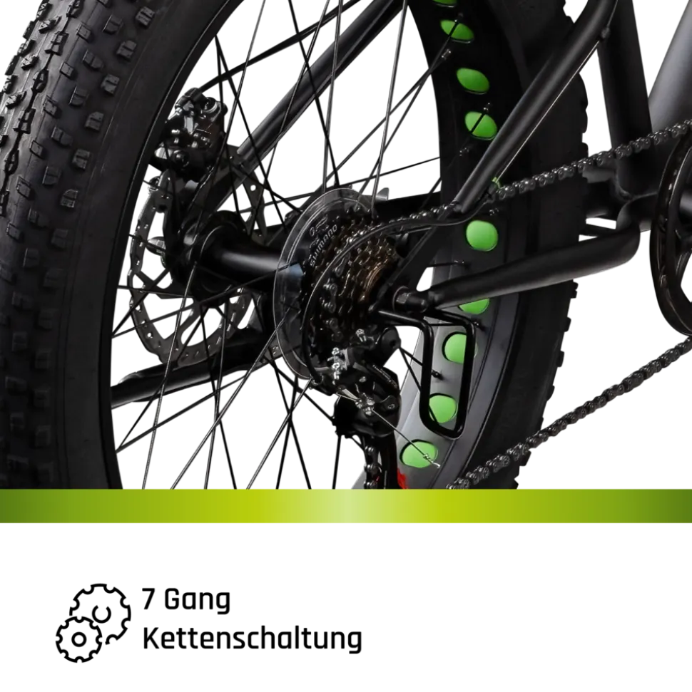 Galano Fatman 4.0 Jugendfahrrad ab 8 Jahre Jungen Mädchen 130 - 145 cm 24 Zoll Kinder Fahrrad Fatbike Mountainbike MTB Hardtail