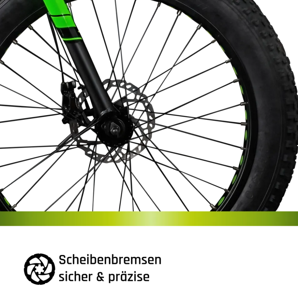 Galano Fatman 4.0 Jugendfahrrad ab 8 Jahre Jungen Mädchen 130 - 145 cm 24 Zoll Kinder Fahrrad Fatbike Mountainbike MTB Hardtail