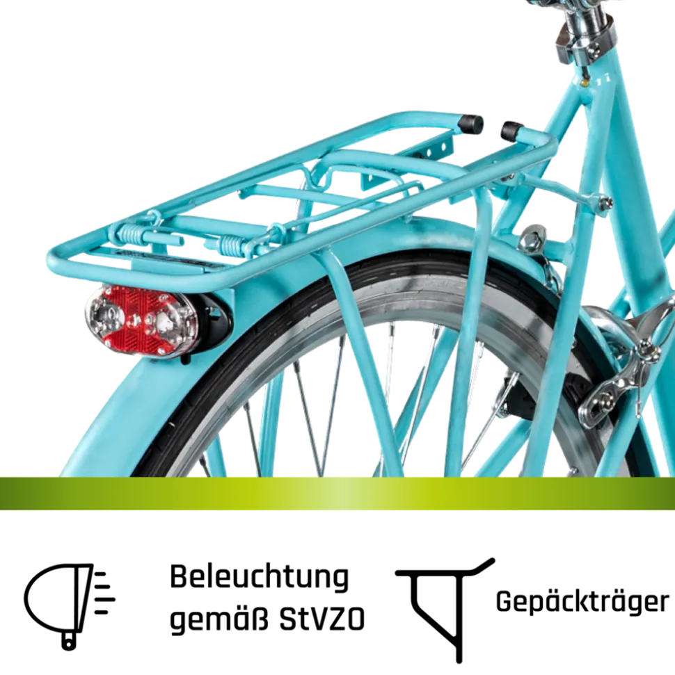 Galano Florenz Damenfahrrad 28 Zoll Stadtrad 155 - 185 cm Cityrad mit 6 Gängen retro Fahrrad Damen Cityfahrrad mit Felgenbremsen