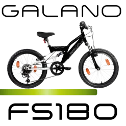 Galano FS180 Kinderfahrrad ab 6 Jahre 120-135cm Mädchen Jungen Fahrrad 20 Zoll 6 Gang Mountainbike Fully mit V-Brakes MTB
