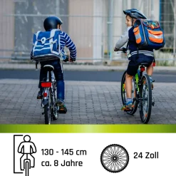 Galano FS240 Mountainbike Kinderfahrrad 24 Zoll Fahrrad 130 - 145 cm Fully ab 8 mit 18 Gängen Jugendfahrrad MTB