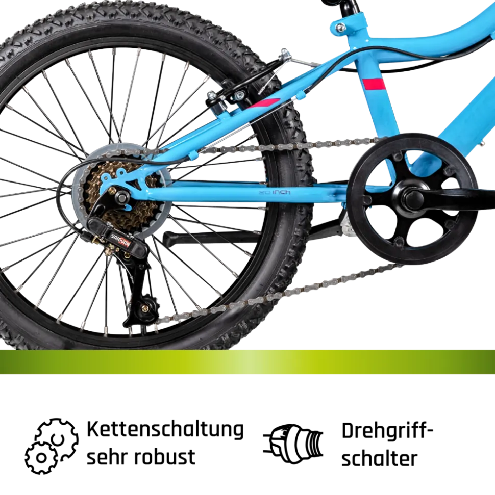 Galano GA20 Kinderfahrrad 20 Zoll 120 - 135 cm Mädchen Jungen Fahrrad ab 5 Jahre Mountainbike 7 Gänge MTB Hardtail Kinder Fahrrad