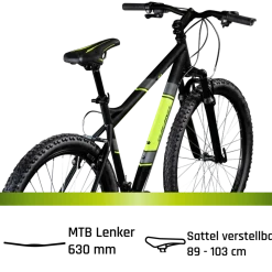 Galano GA270 Mountainbike 27,5 Zoll Fahrrad Hardtail MTB 21 Gänge Damen Herren 160 - 175 cm V-Brakes