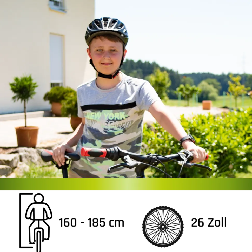 Galano Path Mountainbike Jugendfahrrad ab 160 cm Fahrrad 26 Zoll für Mädchen Jungen oder Erwachsene MTB Hardtail 21 Gänge