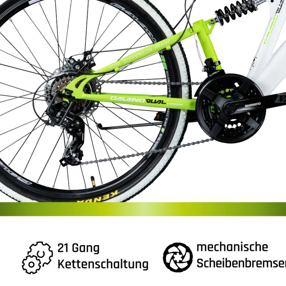 Galano Volt DS Mountainbike Fully ab 160 cm Jugendfahrrad 26 Zoll Fahrrad 21 Gang MTB für Jungen und Mädchen Jugendrad