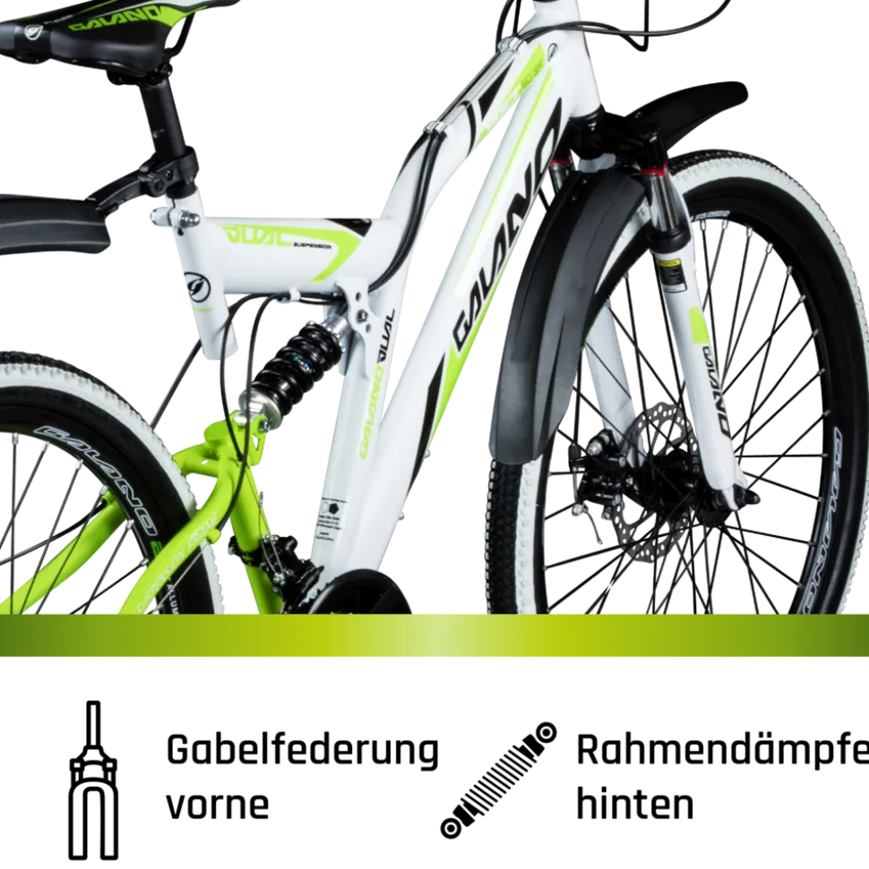 Galano Volt DS Mountainbike Fully ab 160 cm Jugendfahrrad 26 Zoll Fahrrad 21 Gang MTB für Jungen und Mädchen Jugendrad