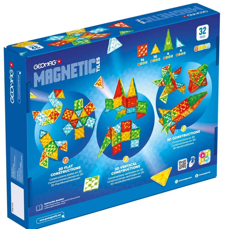4105 Geomag Magnetic Tiles Gems Rocket 32