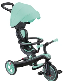 GLOBBER EXPLORER TRIKE 4in1 – Kinderwagen, Dreirad und Laufrad, 10/8,5 Zoll, TPR-Sitz, höhenverstellbar, mint