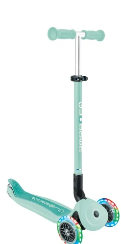 GLOBBER GO-UP ACTIVE LIGHTS – 3 in 1 Dreirad, Laufrad und Scooter, 120/80 mm, 3-rädrig, höhenverstellbar, mint