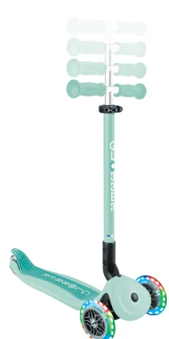 GLOBBER GO-UP ACTIVE LIGHTS – 3 in 1 Dreirad, Laufrad und Scooter, 120/80 mm, 3-rädrig, höhenverstellbar, mint