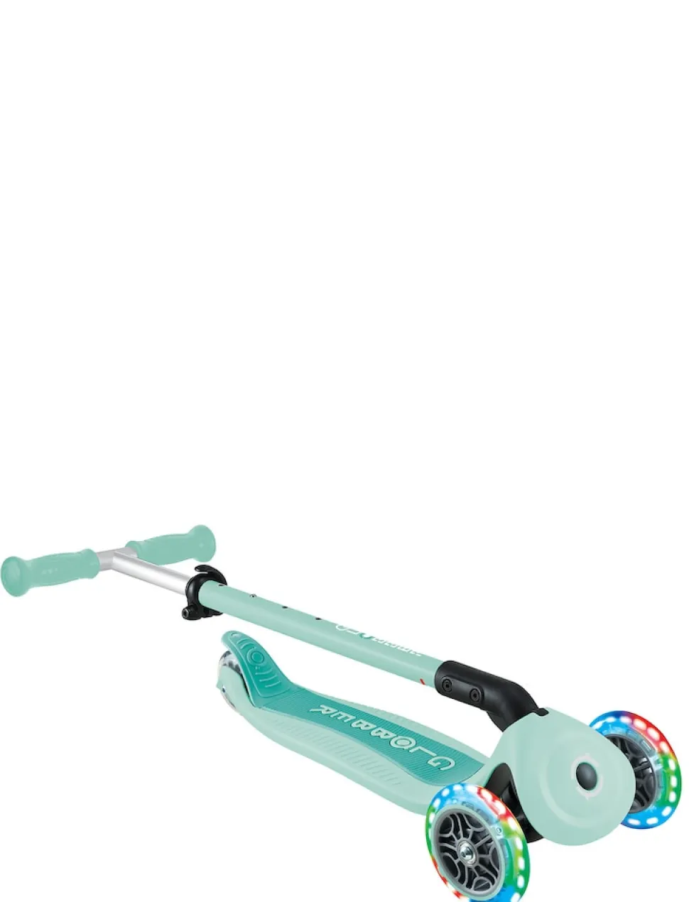 GLOBBER GO-UP ACTIVE LIGHTS – 3 in 1 Dreirad, Laufrad und Scooter, 120/80 mm, 3-rädrig, höhenverstellbar, mint