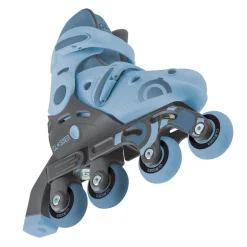 GLOBBER LEARNING SKATES 2in1 – Inline- und Quad-Skates Kinder, verstellbar Gr.26-29, ABEC 9, Rollengröße 48x24 mm, blau