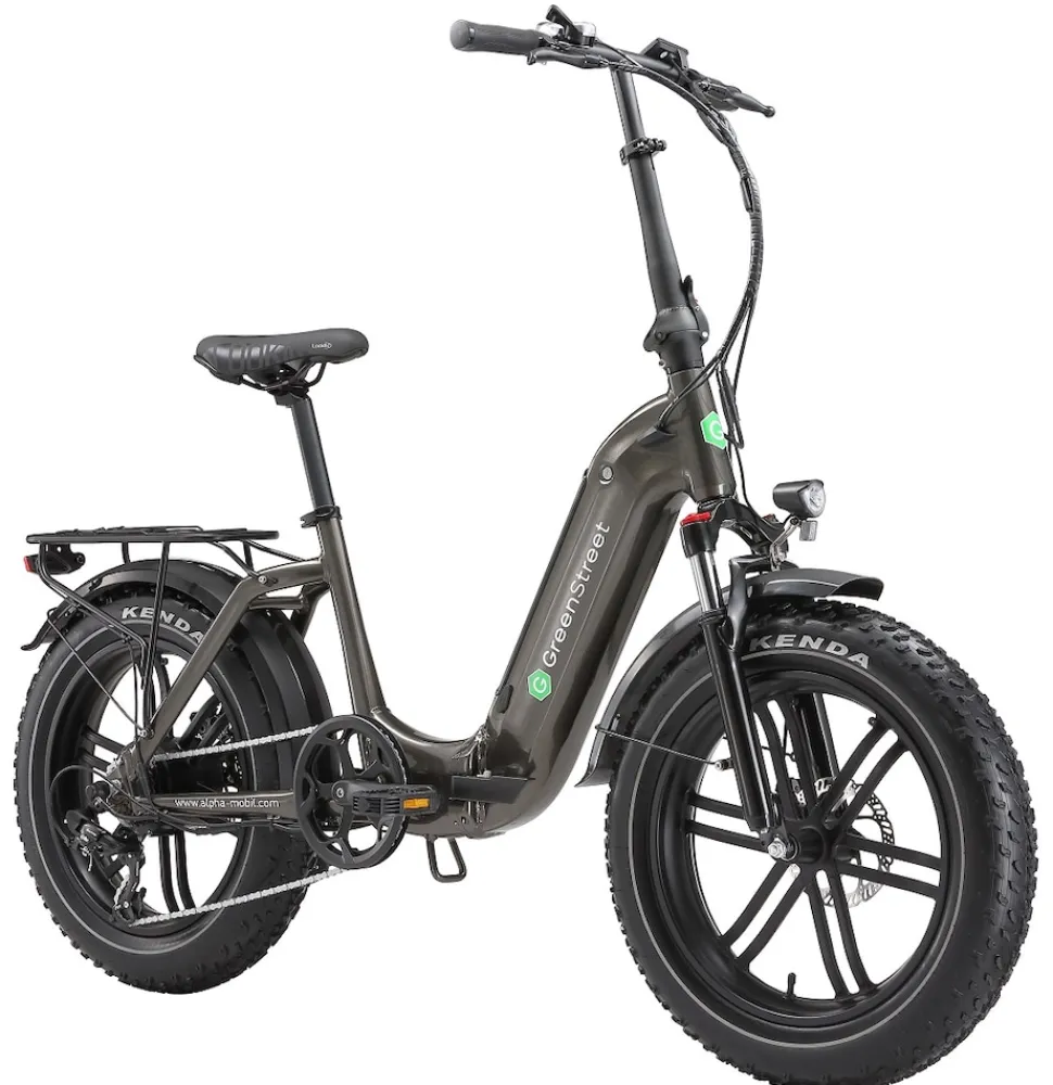 GreenStreet E-Bike Tiefeinsteiger Klapprad GS5 250 W 20 Zoll anthrazit