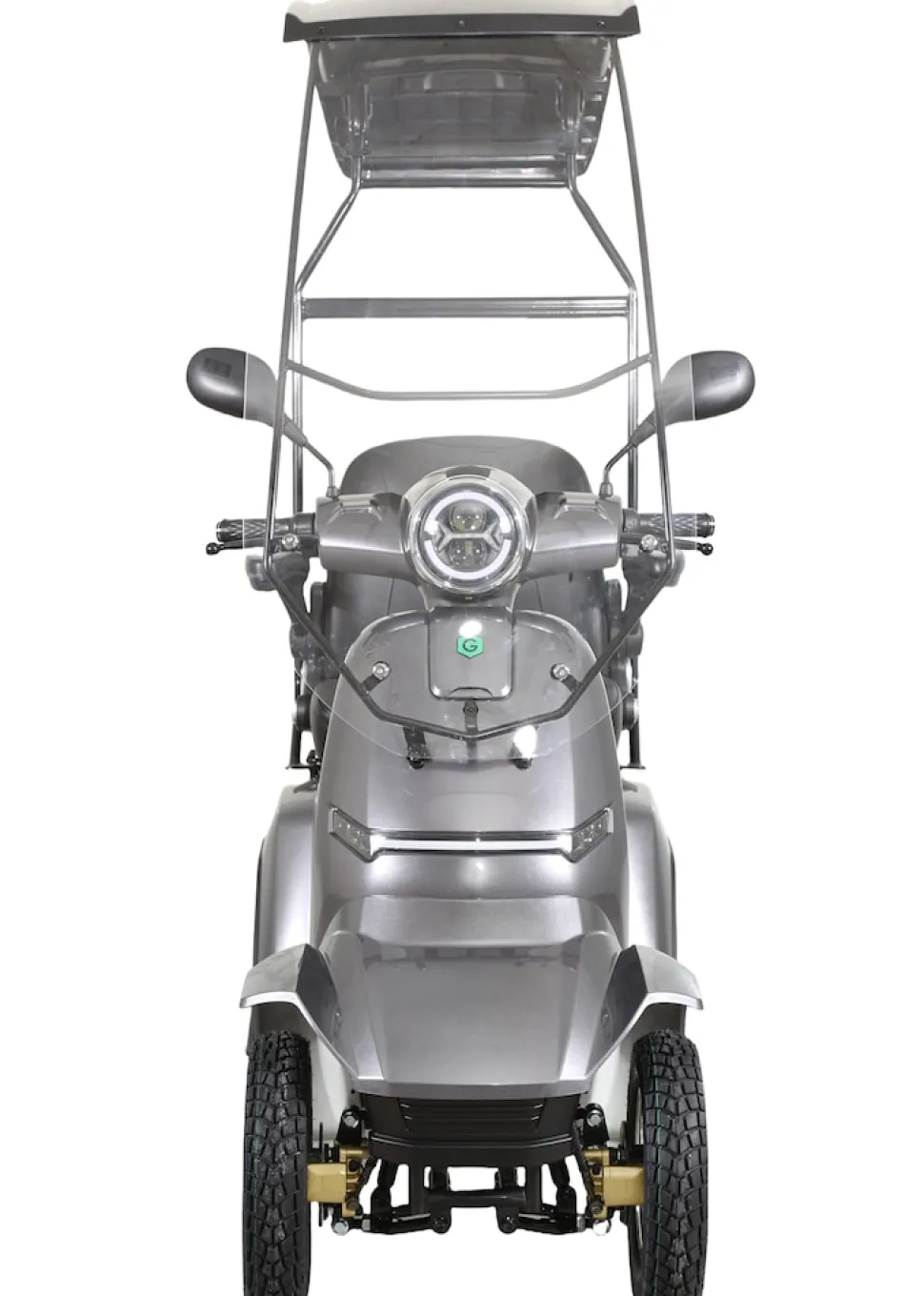 GreenStreet Elektromobil E-Mover Deluxe 1000 W 20 km/h dunkelgrau inkl. Topcase und Dach